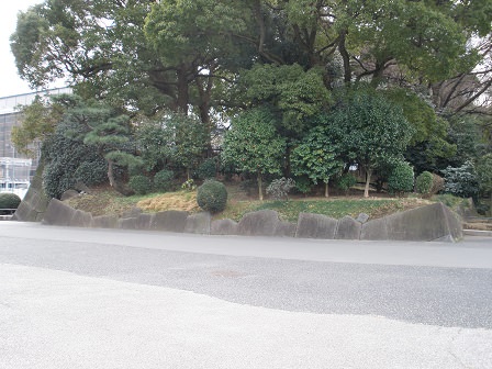 日比谷濠側の石垣を馬場先濠側から見る