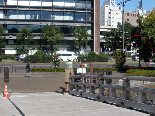 平河橋の上から見た一ツ橋門跡