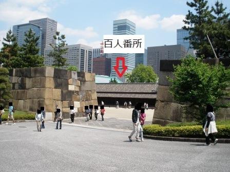 Stone walls seen from inside the gate