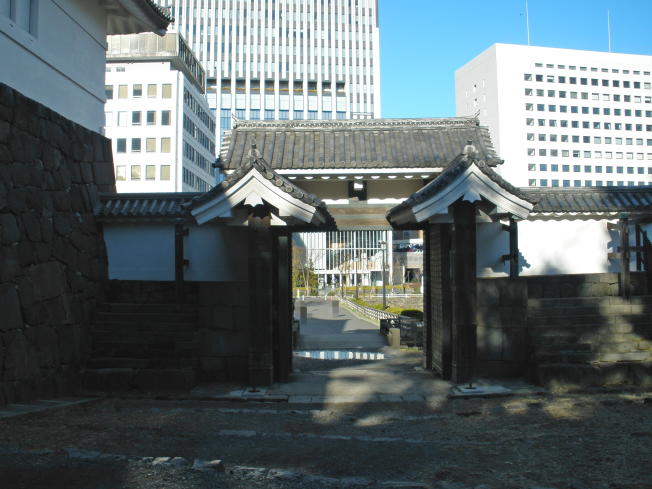 The outer gate seen from inside the square enclosure