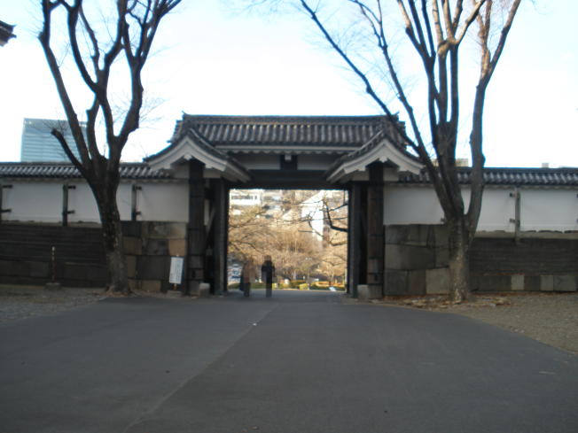 The outer gate seen from inside the square enclosure
